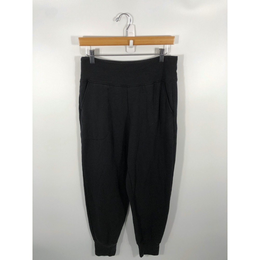 Athleta Coaster Luxe High Rise Jogger Womens M Black Stretch Gym Pilates Run